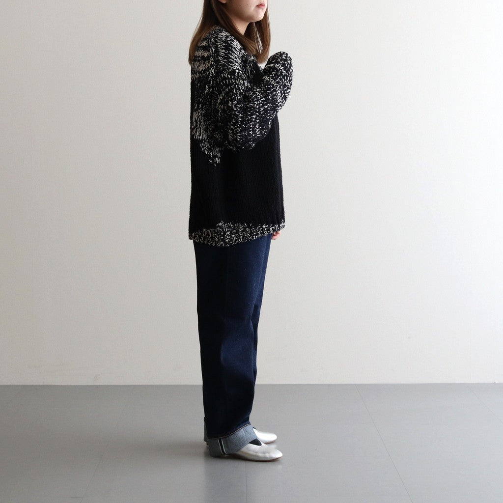 INTARSIA CREWNECK SWEATER #BLACK [YK24SS0678S] – ciacura