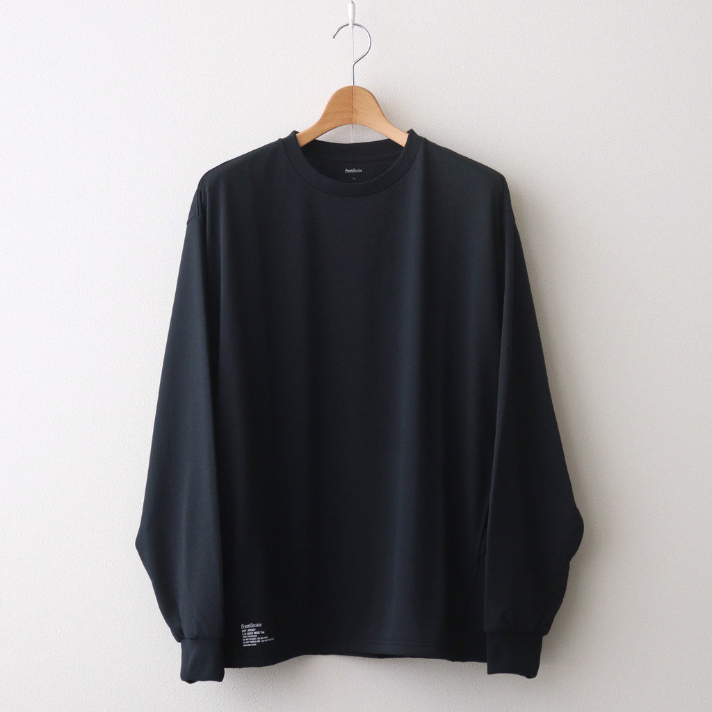 DRY JERSEY L/S CREW NECK TEE #BLACK [FSC241-70137B]