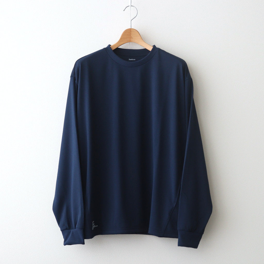 DRY JERSEY L/S CREW NECK TEE #NAVY [FSC241-70137B]