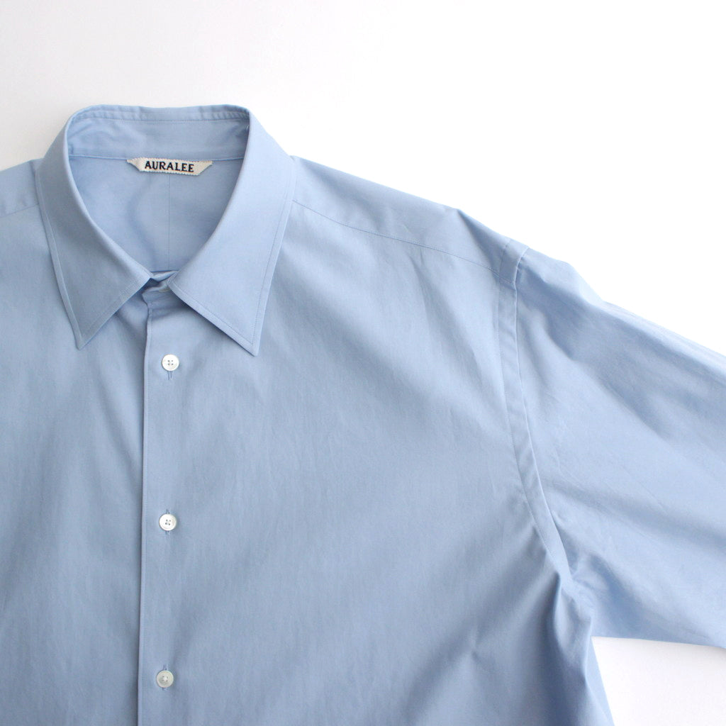 WASHED FINX TWILL SHIRT #SAX BLUE [A24SS01TN] - ciacura 三重県