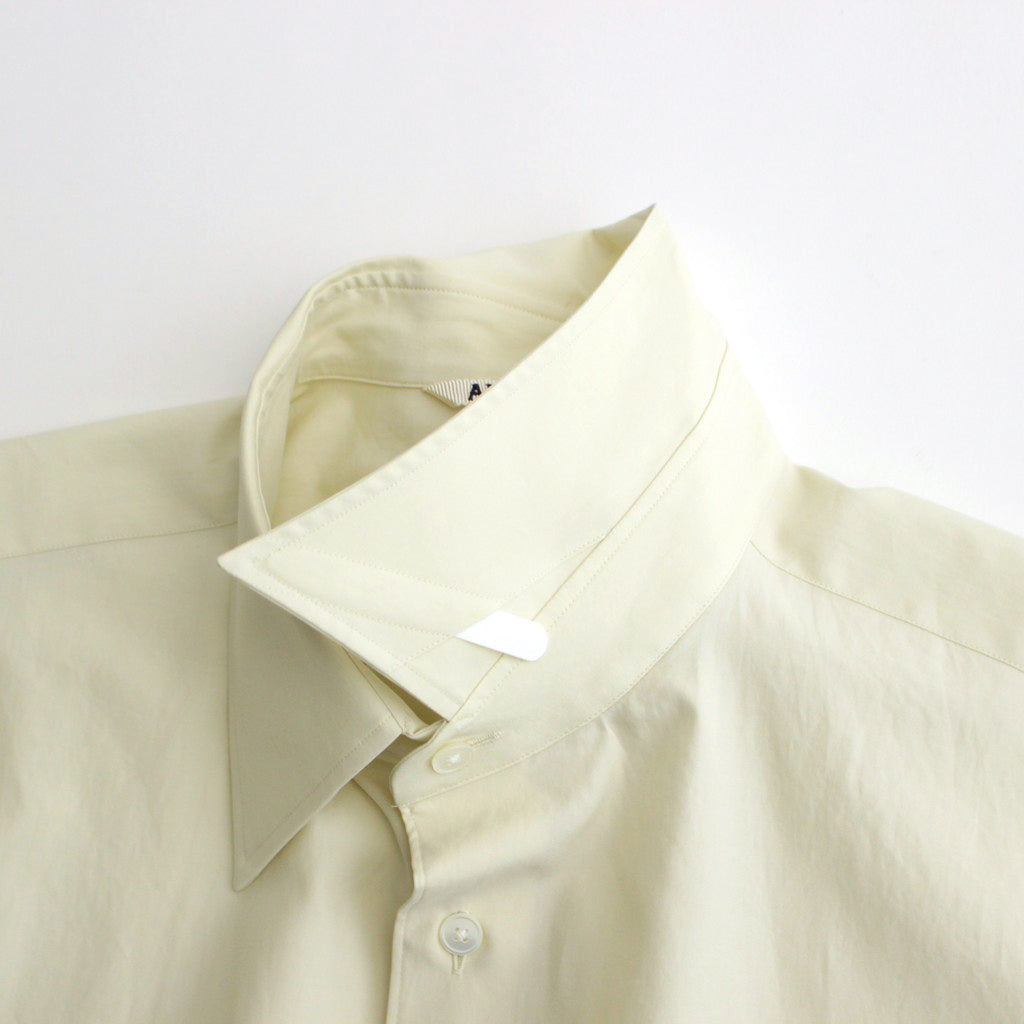 WASHED FINX TWILL SHIRT #LIGHT YELLOW [A24SS01TN]