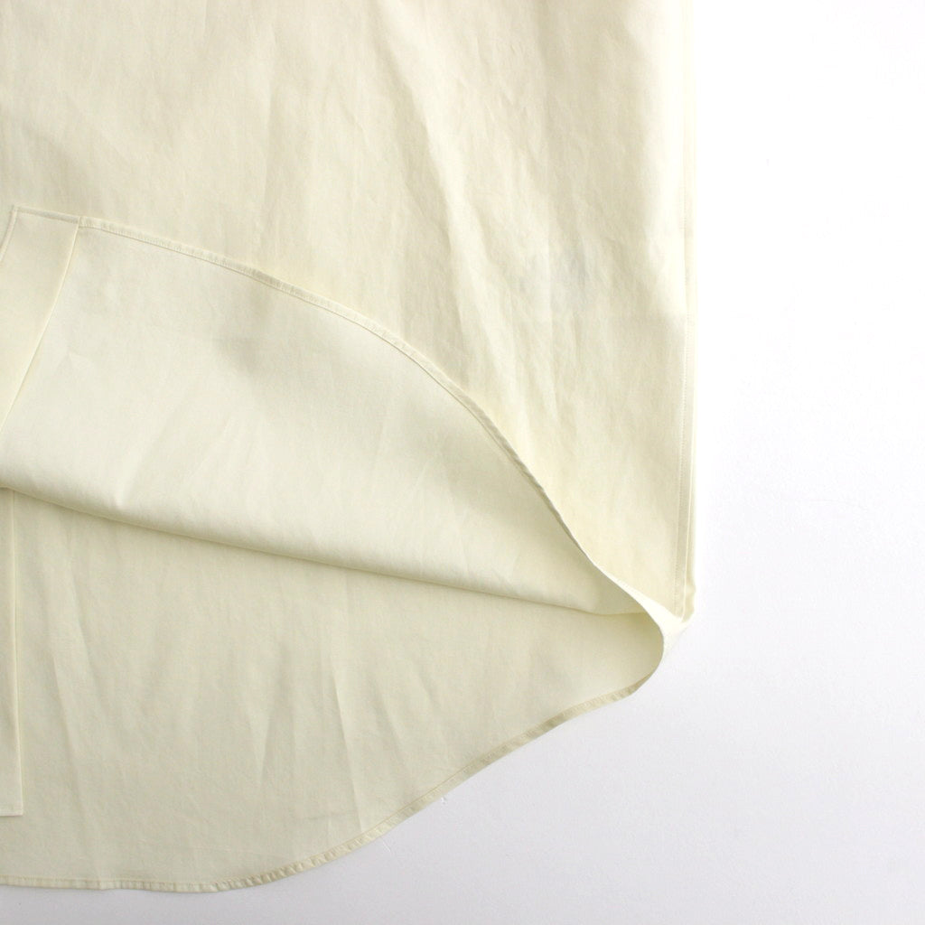 WASHED FINX TWILL SHIRT #LIGHT YELLOW [A24SS01TN]