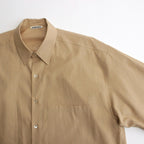 WASHED FINX TWILL BIG HALF SLEEVED SHIRT #LIGHT BROWN [A24SS03TN]