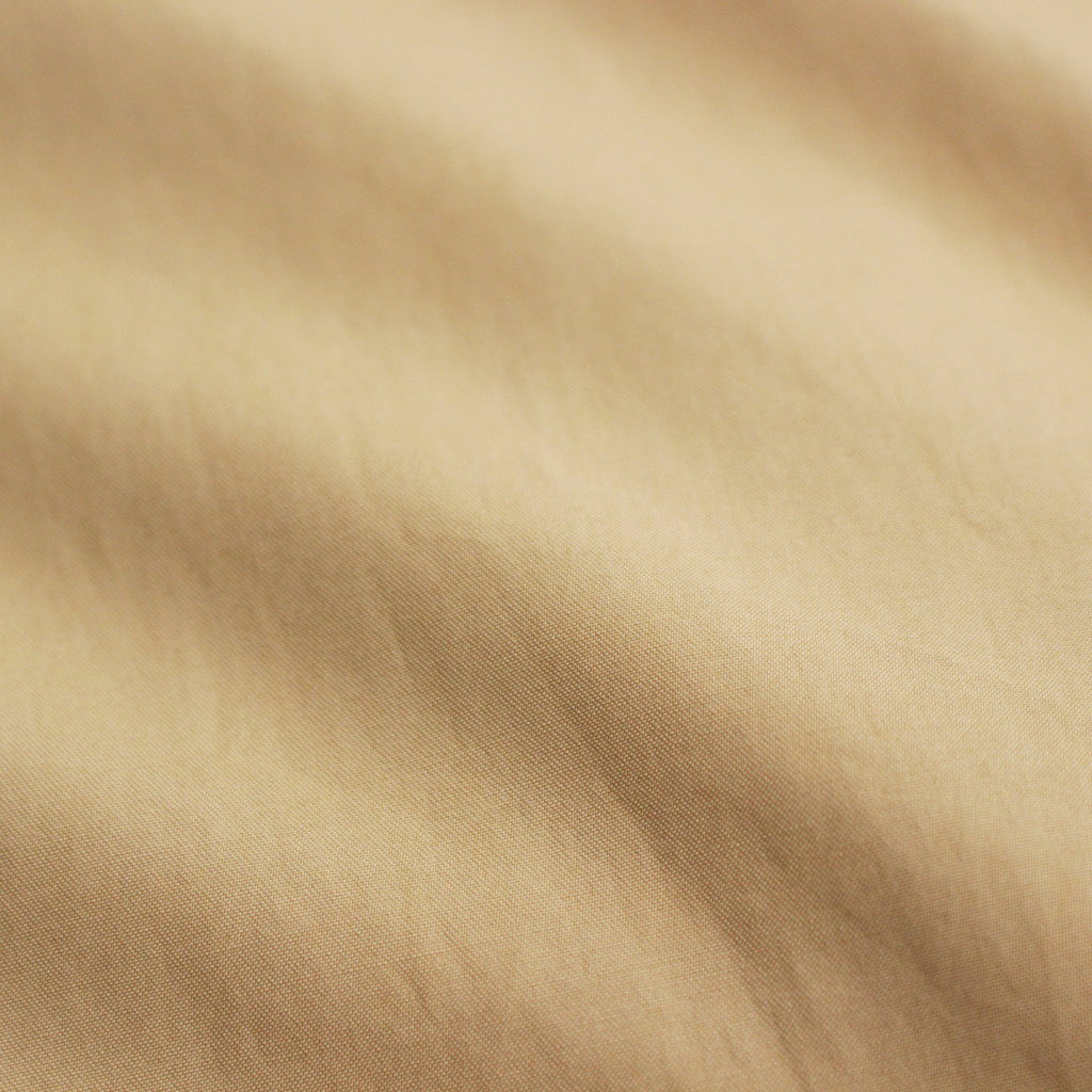 WASHED FINX TWILL BIG HALF SLEEVED SHIRT #LIGHT BROWN [A24SS03TN]