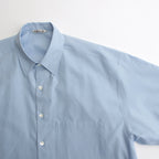 WASHED FINX TWILL BIG HALF SLEEVED SHIRT #SAX BLUE [A24SS03TN]