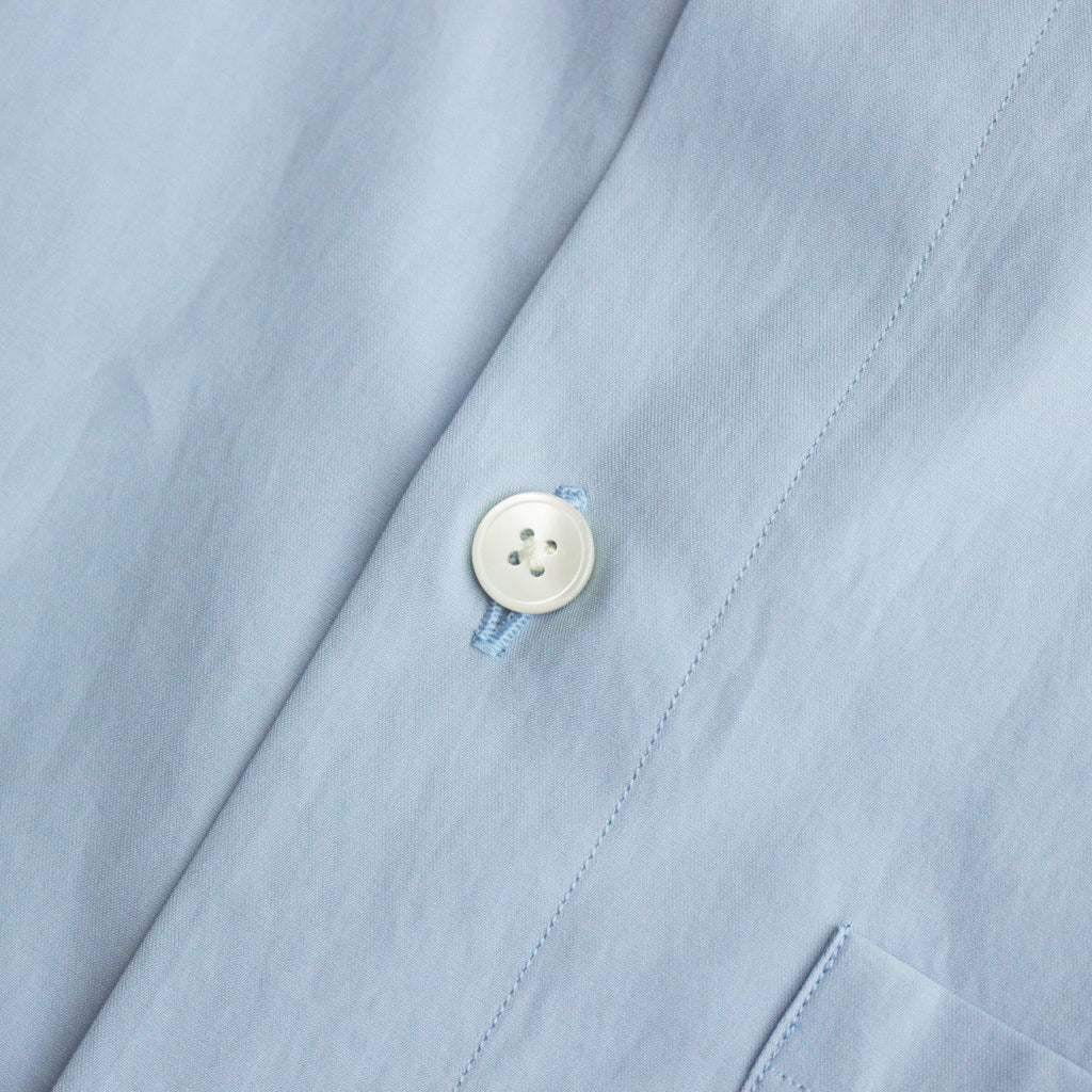 WASHED FINX TWILL BIG HALF SLEEVED SHIRT #SAX BLUE [A24SS03TN]