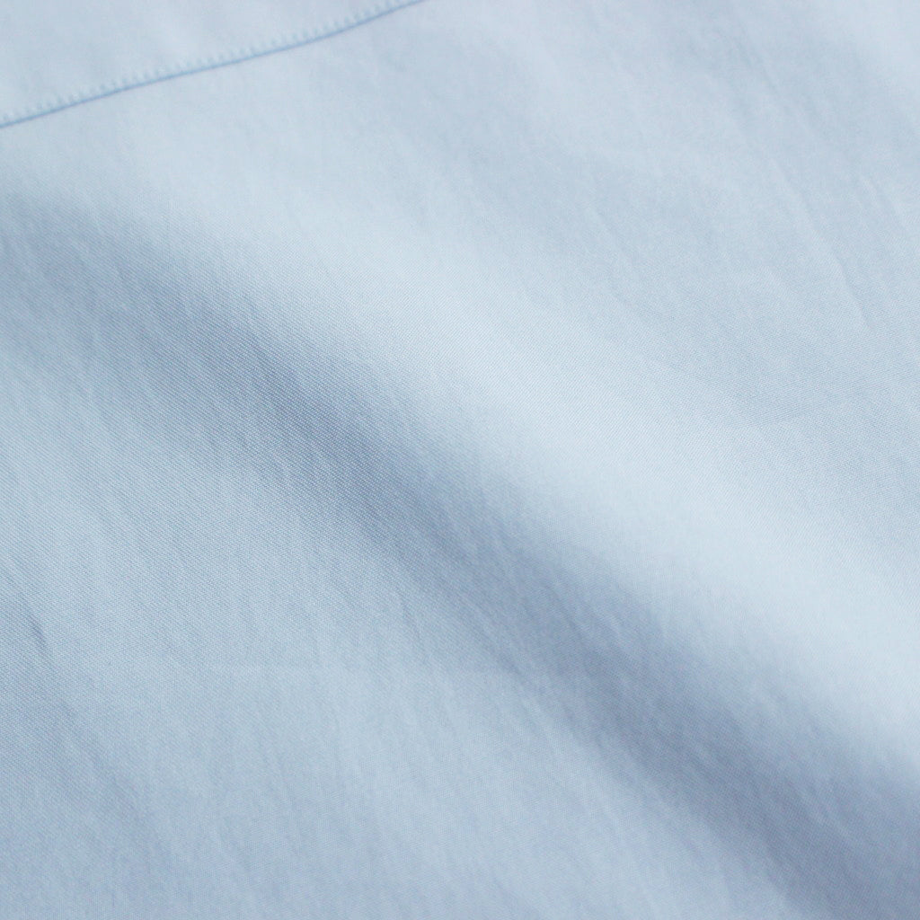 WASHED FINX TWILL BIG HALF SLEEVED SHIRT #SAX BLUE [A24SS03TN]