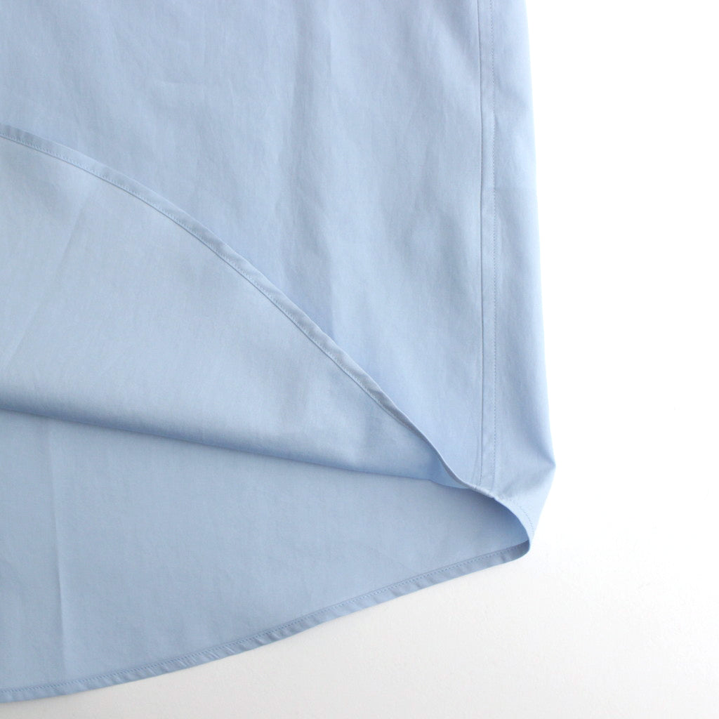 WASHED FINX TWILL BIG HALF SLEEVED SHIRT #SAX BLUE [A24SS03TN]