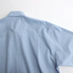 WASHED FINX TWILL BIG HALF SLEEVED SHIRT #SAX BLUE [A24SS03TN]