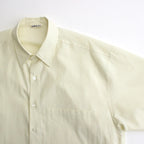 WASHED FINX TWILL BIG HALF SLEEVED SHIRT #LIGHT YELLOW [A24SS03TN]