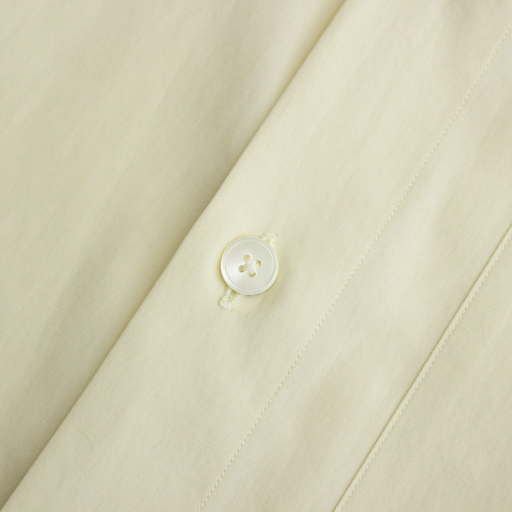 WASHED FINX TWILL BIG HALF SLEEVED SHIRT #LIGHT YELLOW [A24SS03TN]