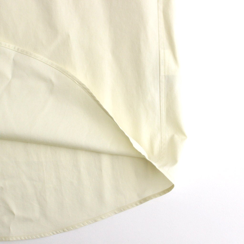 WASHED FINX TWILL BIG HALF SLEEVED SHIRT #LIGHT YELLOW [A24SS03TN]