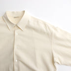 HARD TWIST COTTON SILK VIYELLA SHIRT #IVORY [A24SS02KV]