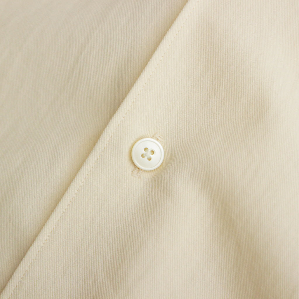 HARD TWIST COTTON SILK VIYELLA SHIRT #IVORY [A24SS02KV]