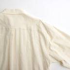 HARD TWIST COTTON SILK VIYELLA SHIRT #IVORY [A24SS02KV]