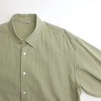 HARD TWIST COTTON SILK VIYELLA SHIRT #SAGE GREEN [A24SS02KV]