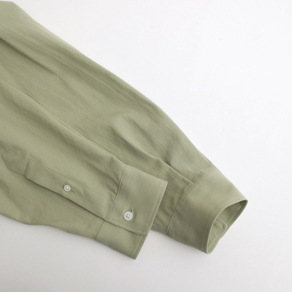 HARD TWIST COTTON SILK VIYELLA SHIRT #SAGE GREEN [A24SS02KV]