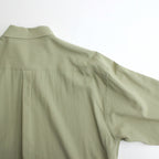 HARD TWIST COTTON SILK VIYELLA SHIRT #SAGE GREEN [A24SS02KV]