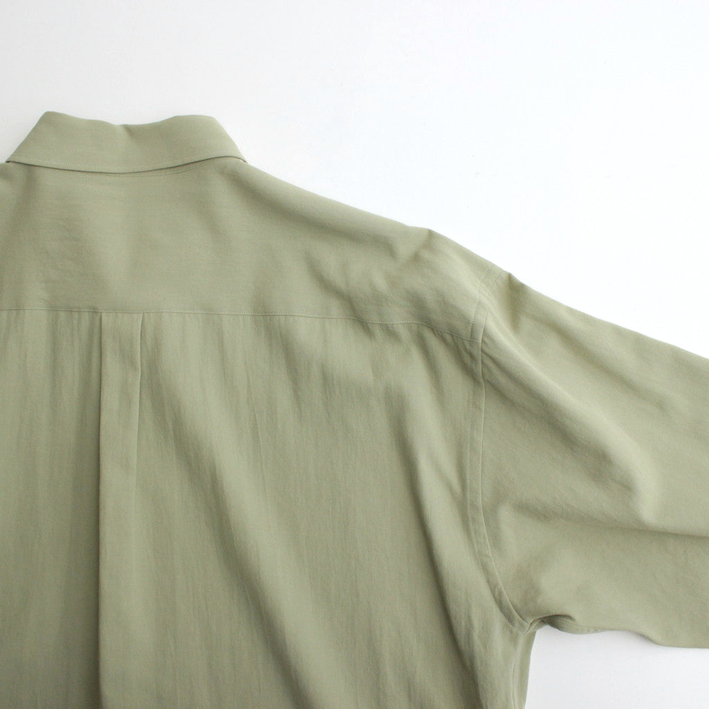 HARD TWIST COTTON SILK VIYELLA SHIRT #SAGE GREEN [A24SS02KV]