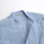WASHED FINX TWILL HALF SLEEVED P/O SHIRT #SAX BLUE [A24SS05TN]