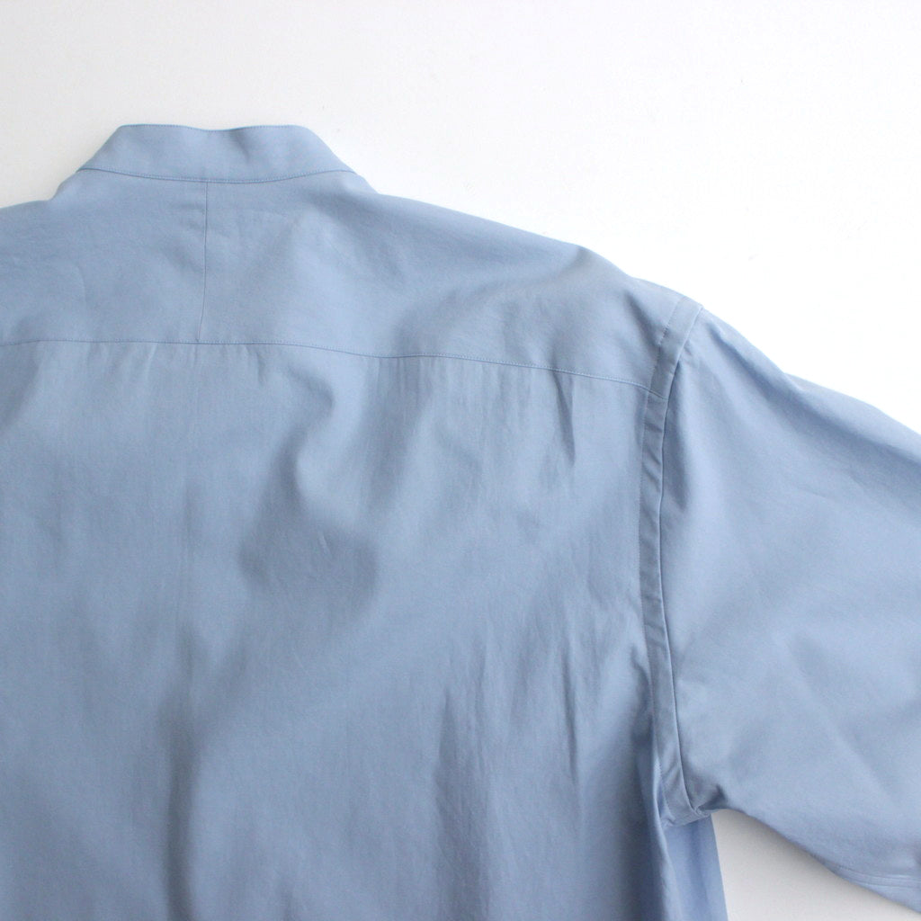 WASHED FINX TWILL HALF SLEEVED P/O SHIRT #SAX BLUE [A24SS05TN]