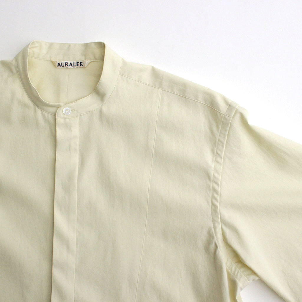 WASHED FINX TWILL HALF SLEEVED P/O SHIRT #LIGHT YELLOW [A24SS05TN]