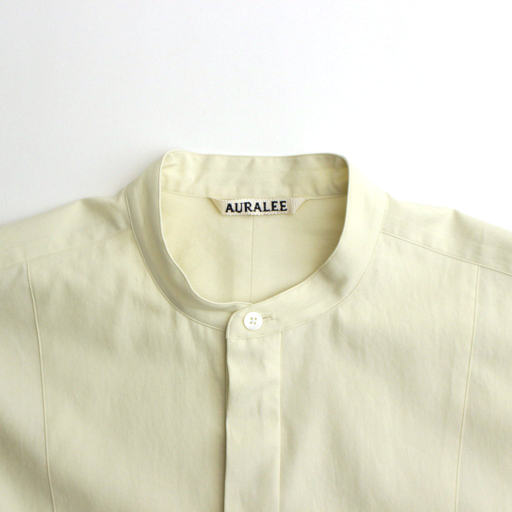 WASHED FINX TWILL HALF SLEEVED P/O SHIRT #LIGHT YELLOW [A24SS05TN]