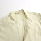 WASHED FINX TWILL HALF SLEEVED P/O SHIRT #LIGHT YELLOW [A24SS05TN]