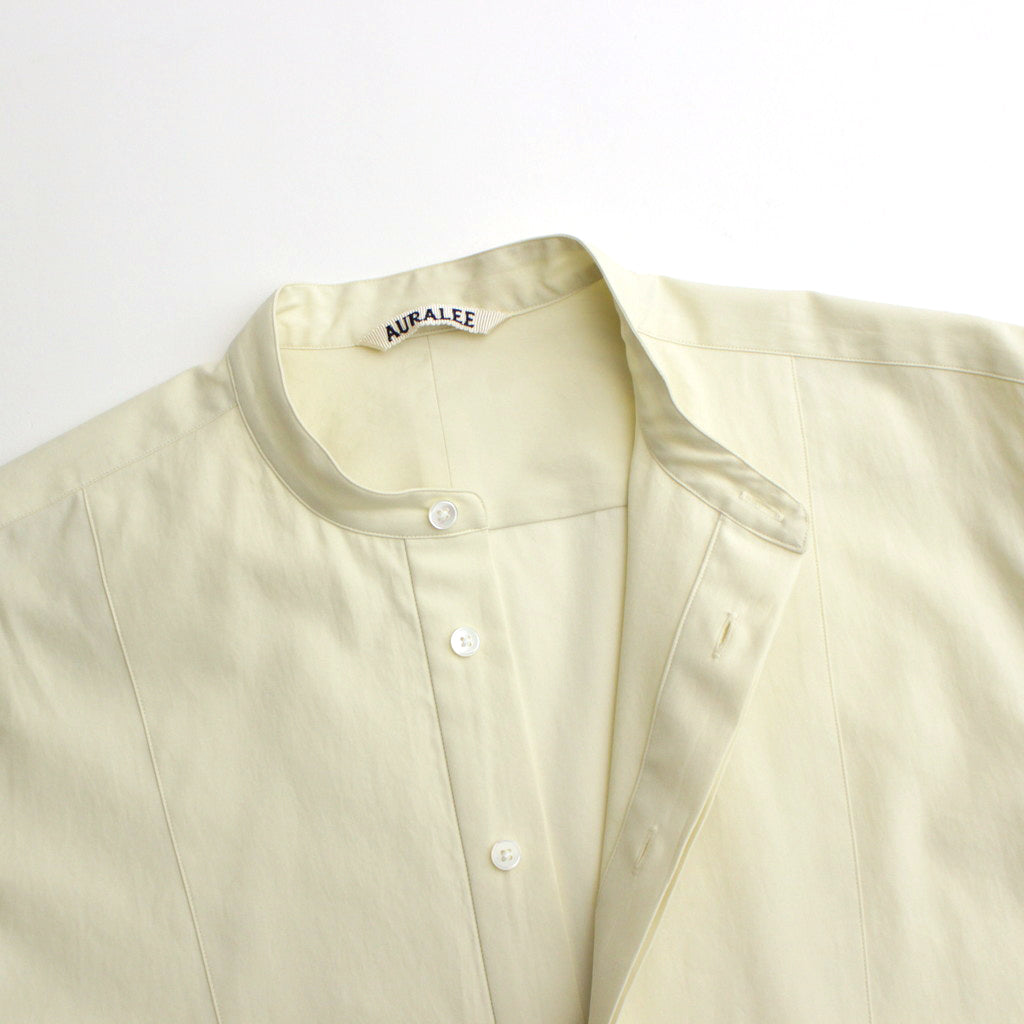 WASHED FINX TWILL HALF SLEEVED P/O SHIRT #LIGHT YELLOW [A24SS05TN]