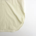 WASHED FINX TWILL HALF SLEEVED P/O SHIRT #LIGHT YELLOW [A24SS05TN]