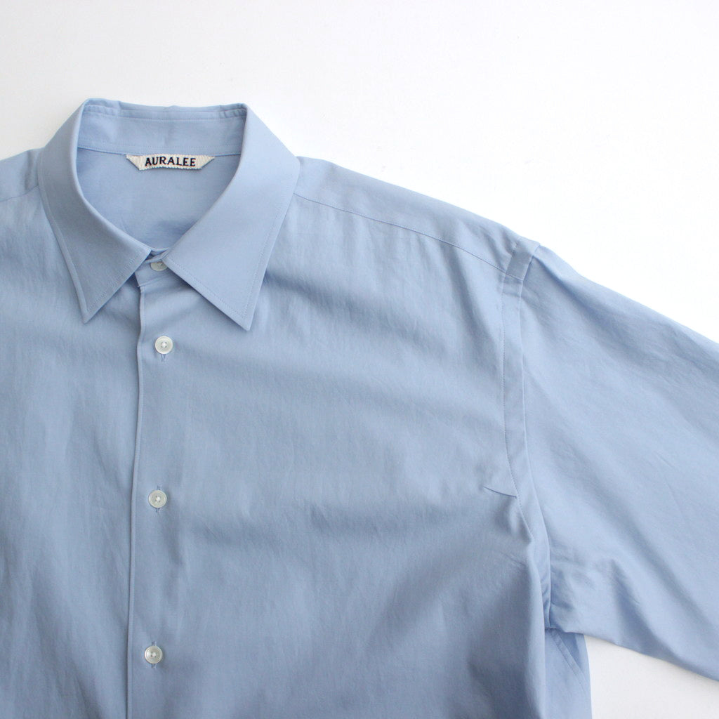 WASHED FINX TWILL SHIRT #SAX BLUE [A24SS04TN]
