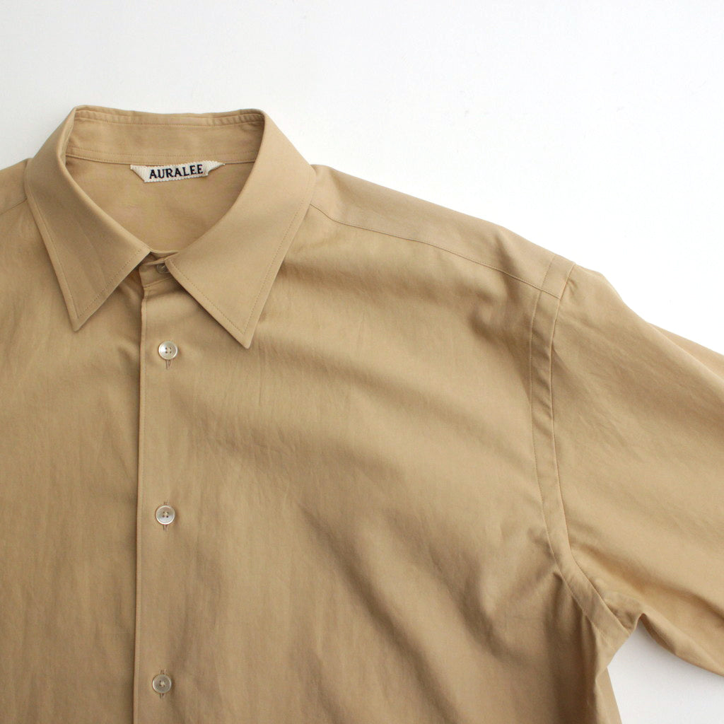 WASHED FINX TWILL SHIRT #LIGHT BROWN [A24SS04TN]