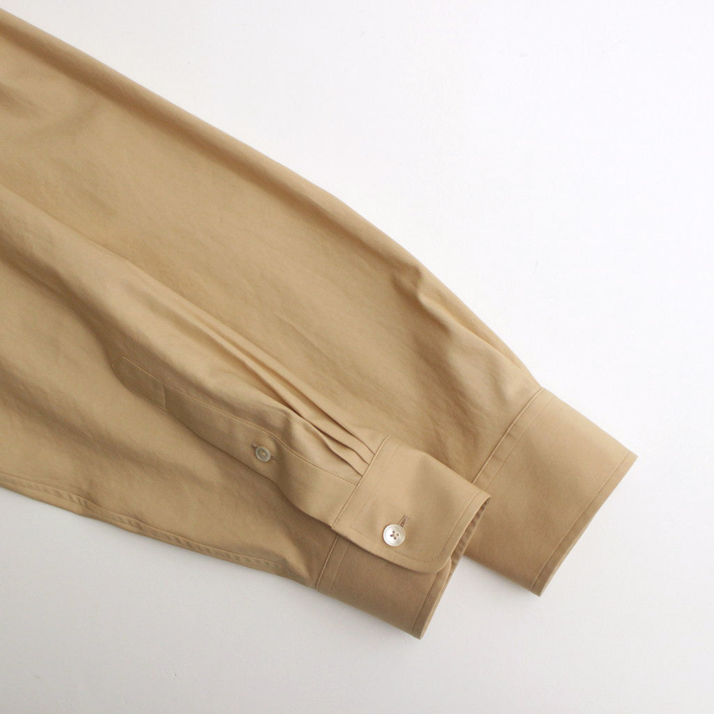 WASHED FINX TWILL SHIRT #LIGHT BROWN [A24SS04TN] - ciacura 三重県