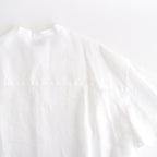 Linen L/S Oversized Band Collar Shirt #WHITE [GM241-50274B]