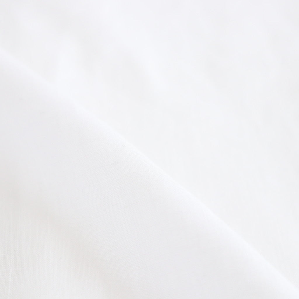 Linen L/S Oversized Band Collar Shirt #WHITE [GM241-50274B]