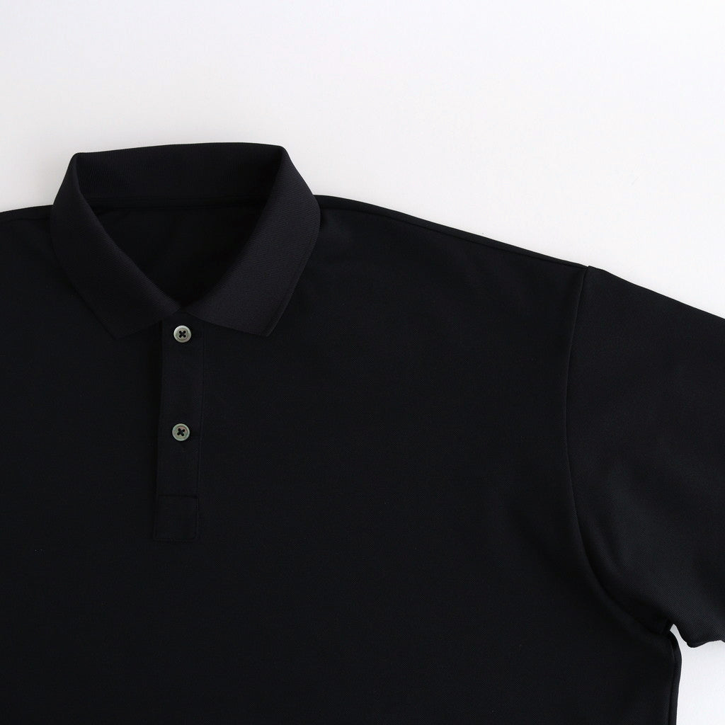 DRY PIQUE JERSEY S/S POLO #BLACK [FSC241-70119]