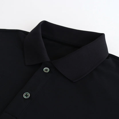 DRY PIQUE JERSEY S/S POLO #BLACK [FSC241-70119]