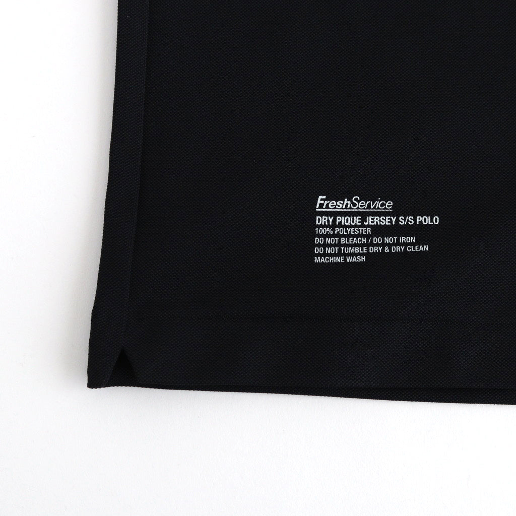 DRY PIQUE JERSEY S/S POLO #BLACK [FSC241-70119]