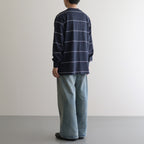 PIN BORDER L/S TEE #NAVY [FSC243-70043]