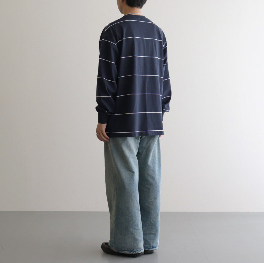 PIN BORDER L/S TEE #NAVY [FSC243-70043]