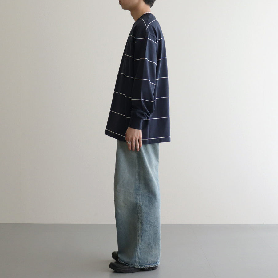 PIN BORDER L/S TEE #NAVY [FSC243-70043]