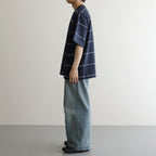 PIN BORDER S/S TEE #NAVY [FSC243-70042]