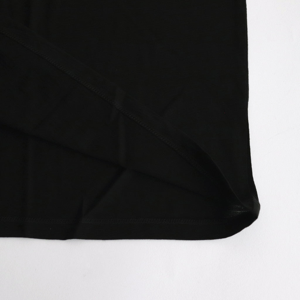 WASHABLE WOOL L/S TEE #BLACK [FSC241-70166B]