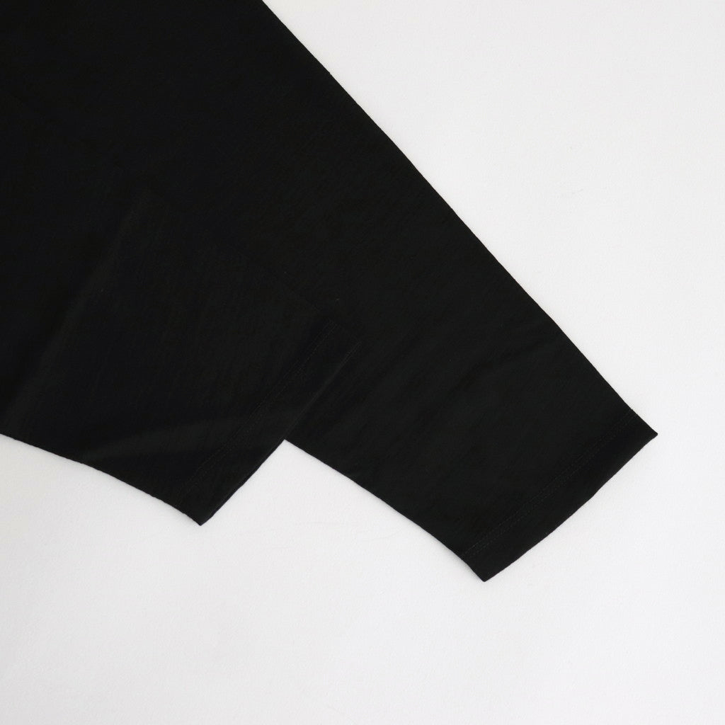 WASHABLE WOOL L/S TEE #BLACK [FSC241-70166B]