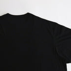 WASHABLE WOOL S/S TEE #BLACK [FSC241-70165B]