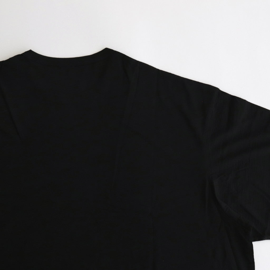 WASHABLE WOOL S/S TEE #BLACK [FSC241-70165B]