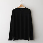 WASHABLE WOOL L/S TEE #BLACK [FSC241-70166B]