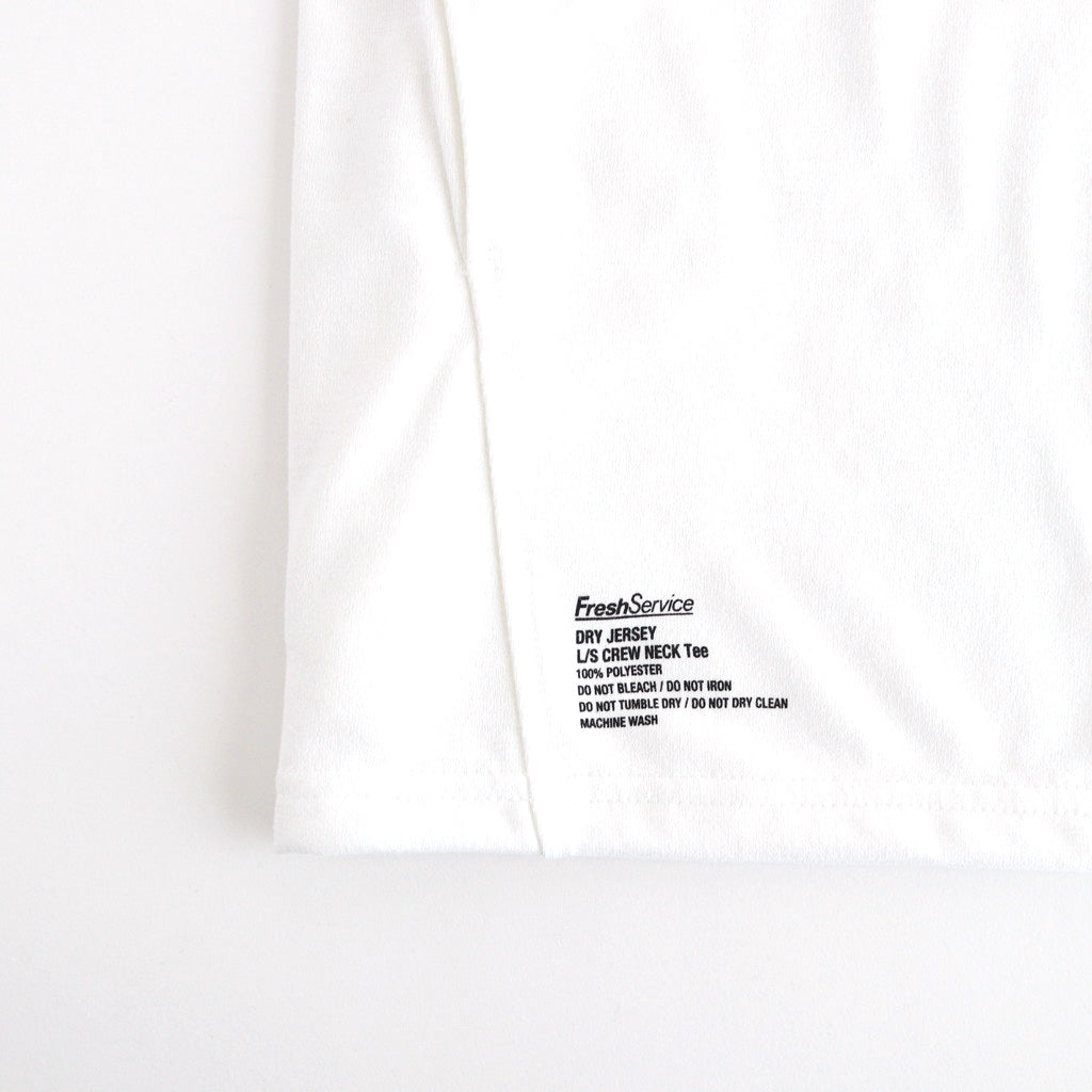 DRY JERSEY L/S CREW NECK TEE #WHITE [FSC241-70137B]