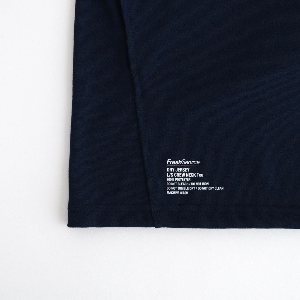 DRY JERSEY L/S CREW NECK TEE #NAVY [FSC241-70137B]