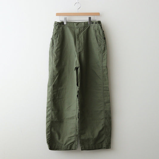 Cotton Linen Back Sateen Military Trousers #KHAKI [TP241-40017]